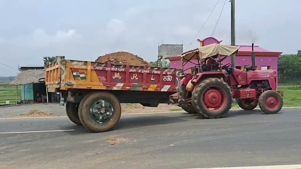 Jcb 3DX House filling work with Four Tractors | Two Mahindra Tractors One Swaraj One Massey Ferguson