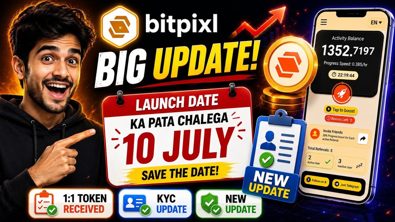 Bitpixl Network BIG UPDATE! 🔥Launch Date Reveal on 10 July 🚀 | KYC Update | 1:1 Token News