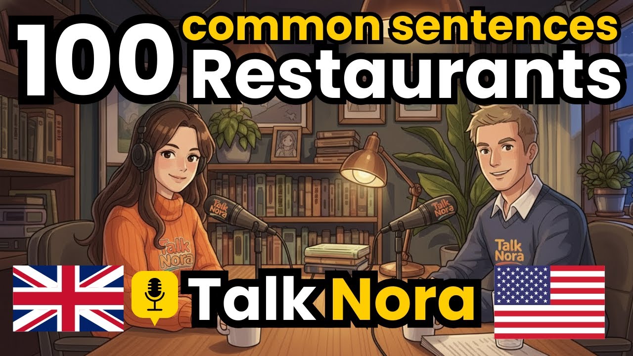 100 Sentences & Phrases for Restaurants & Ordering Food English | English Conversation Practice