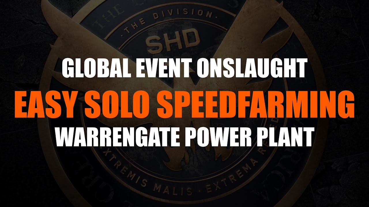 The Division 1.8.3 GE Onslaught WarrenGate Power Plant Legendary easy_solo no heal no medkit
