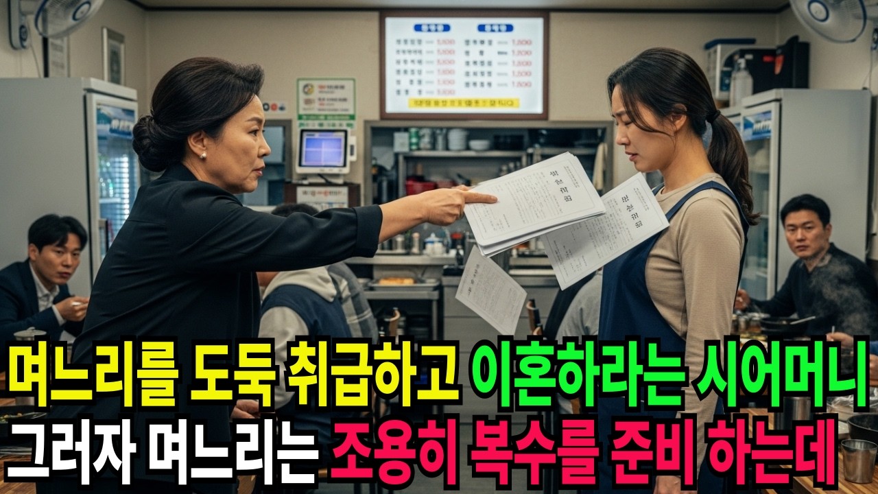 [드라마사연] 10년 넘게 아들을 놓지 못하자, 며느리를 도둑년 취급하고 이혼서류에 도장찍으라는 시어머니, 그러자 며느리는 조용히 복수를 준비하는데