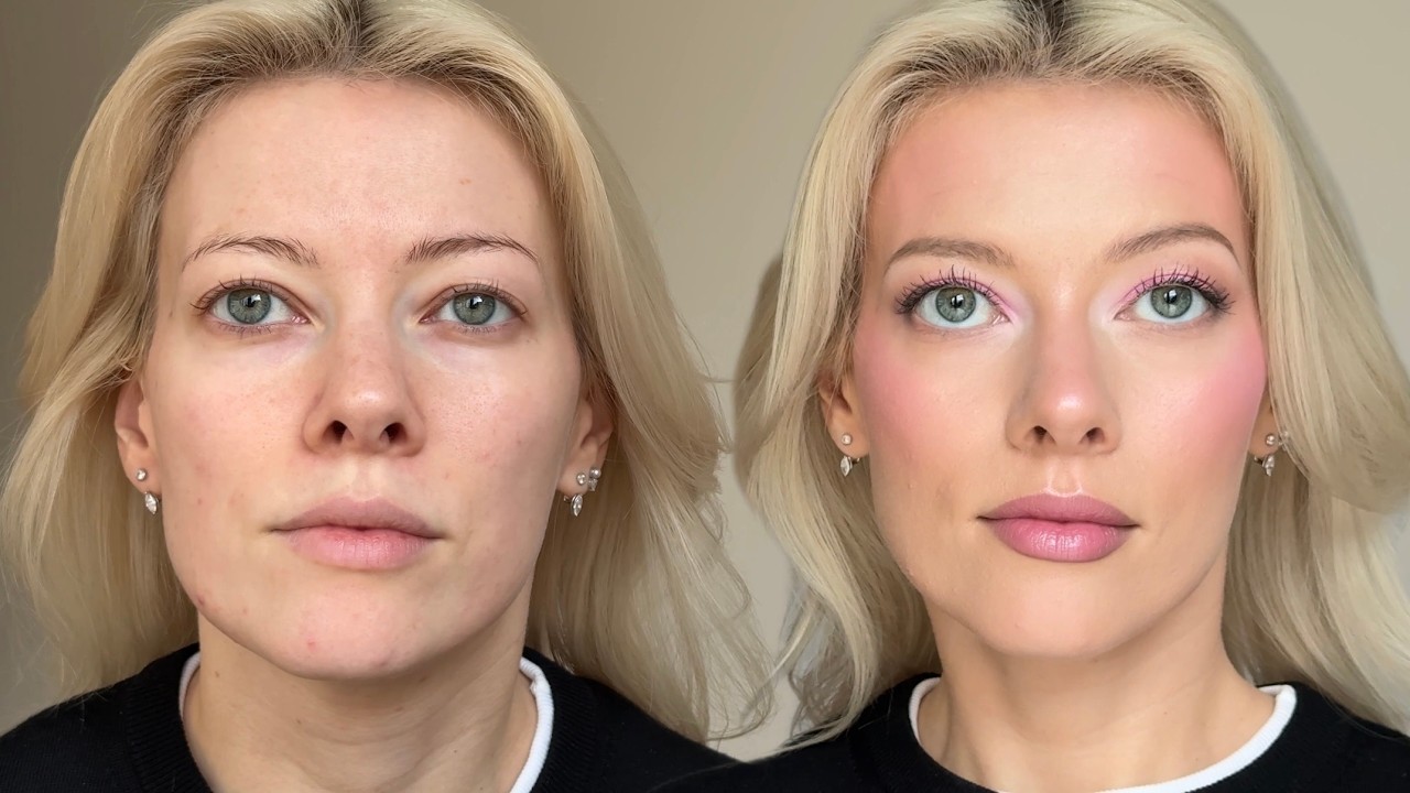 Soft Romantic Pink Makeup for Valentine&rsquo;s Glowy Skin, Lifted Blush, Perfect Lips | Elena Rachitskaya