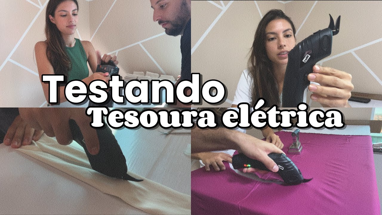 Unboxing e resenha da tesoura elétrica sem fio pra tecido - primeiras impressões