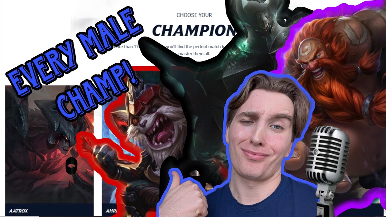 VOICE ACTOR attempts EVERY MALE voice in League of Legends!!