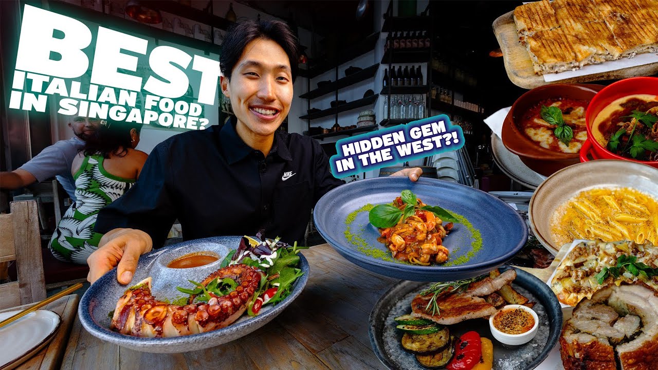TRYING EVERYTHING at Singapore's BEST Italian Restaurant?! | Hidden Italian Restaurant in the West!