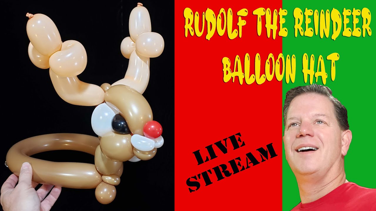 Rudolf the Reindeer Balloon Hat Instructioins
