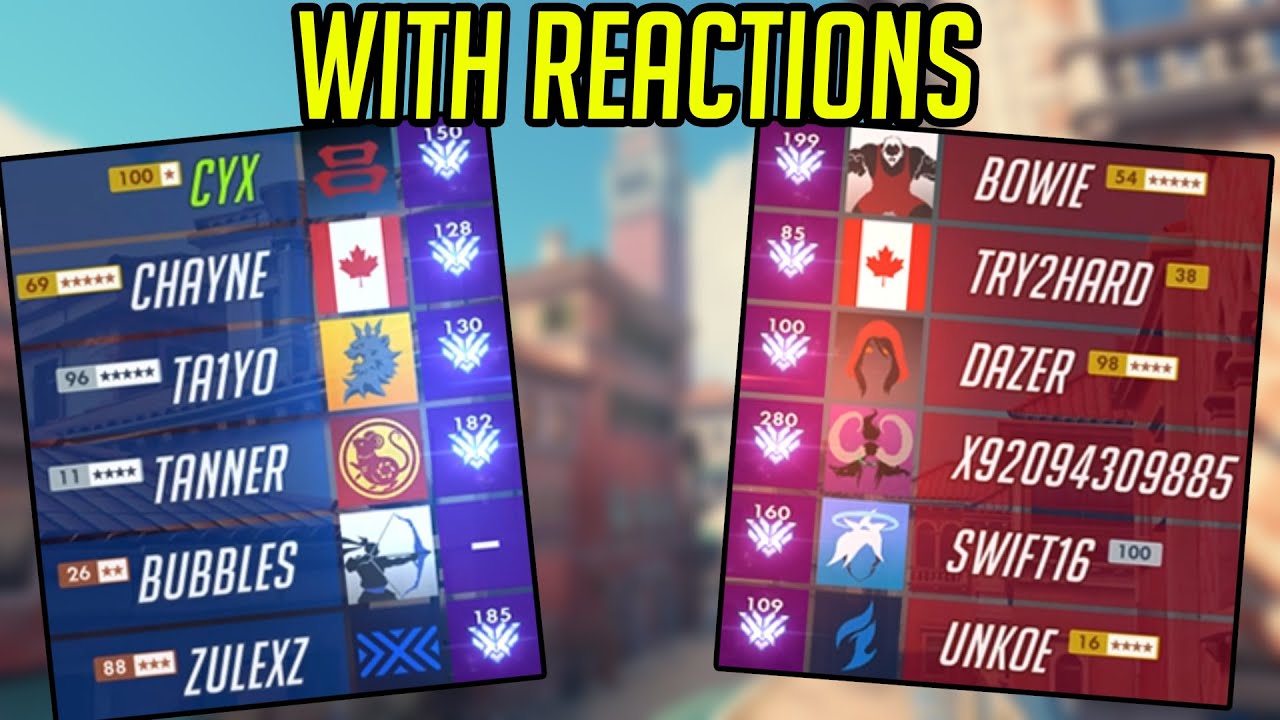 CLOSE HIGH SR MATCH w/ reactions (Overwatch)