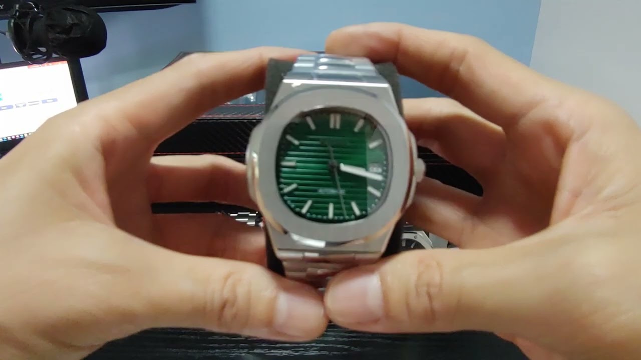 Seiko mod green dial "Nautilus"