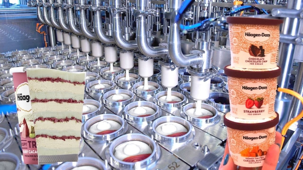 INSIDE THE FACTORY HÄAGEN DAZS ICE CREAM MAKING MACHINES