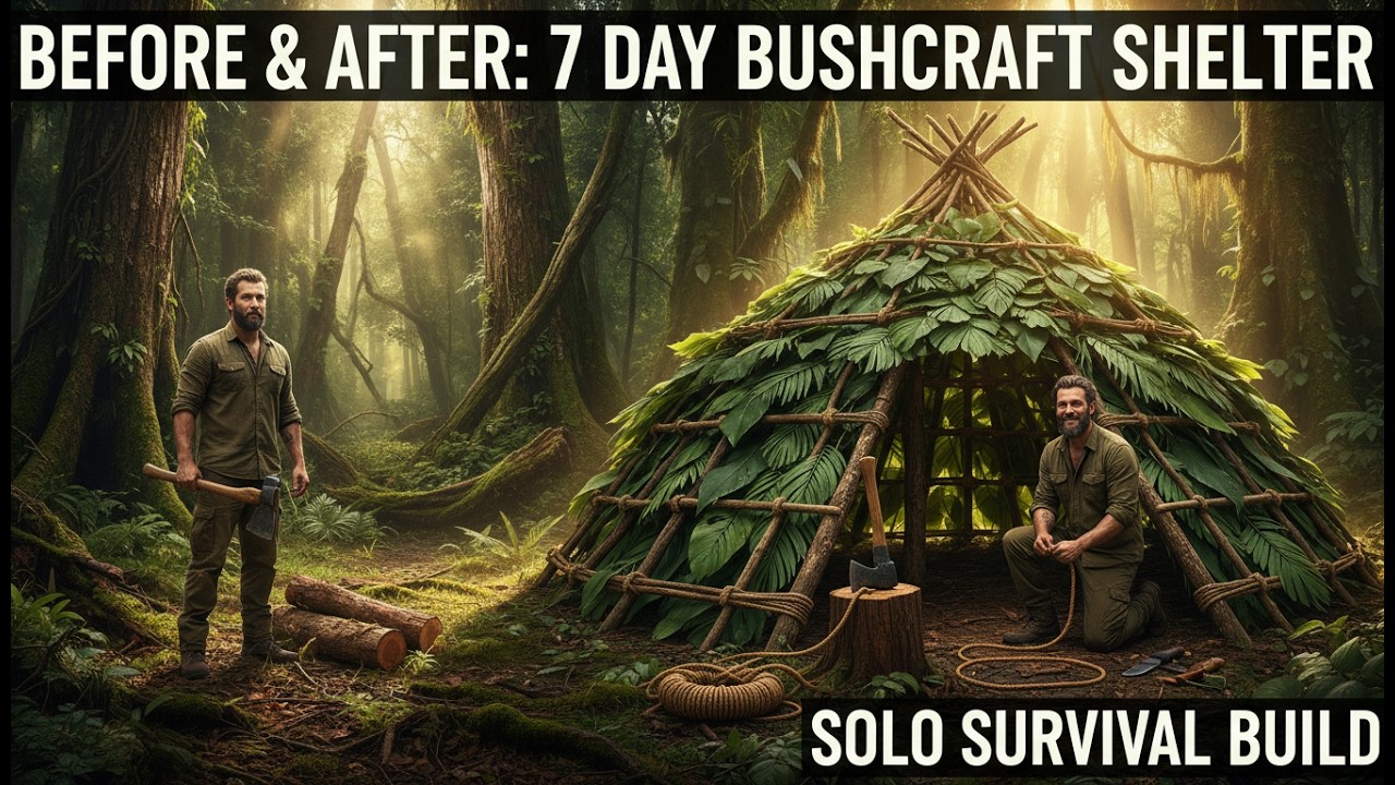 Building A Hidden House In The Forest ASMR - He Did Everything Alone