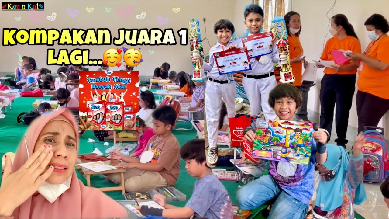 ALHAMDULILLAH❗️ABANG AD3K KOMPAK JUARA 1 LOMBA MEWARNAI SUSU ZEE😍