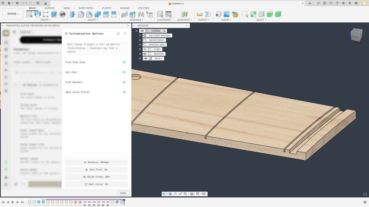 Parametric Guitar: Fretboard Maker v0.3.0
