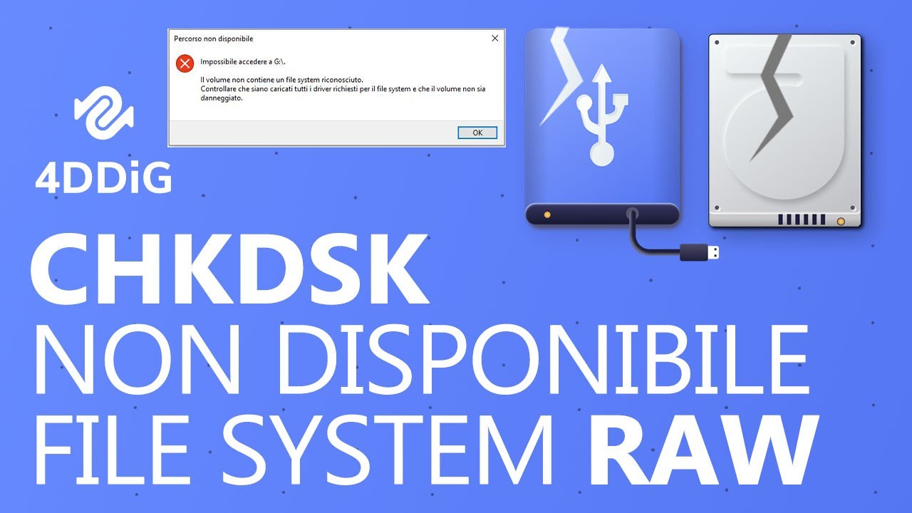 【Risolto】Come risolvere CHKDSK non è disponibile per unità RAW in Windows 10/11 | Recupera unità RAW