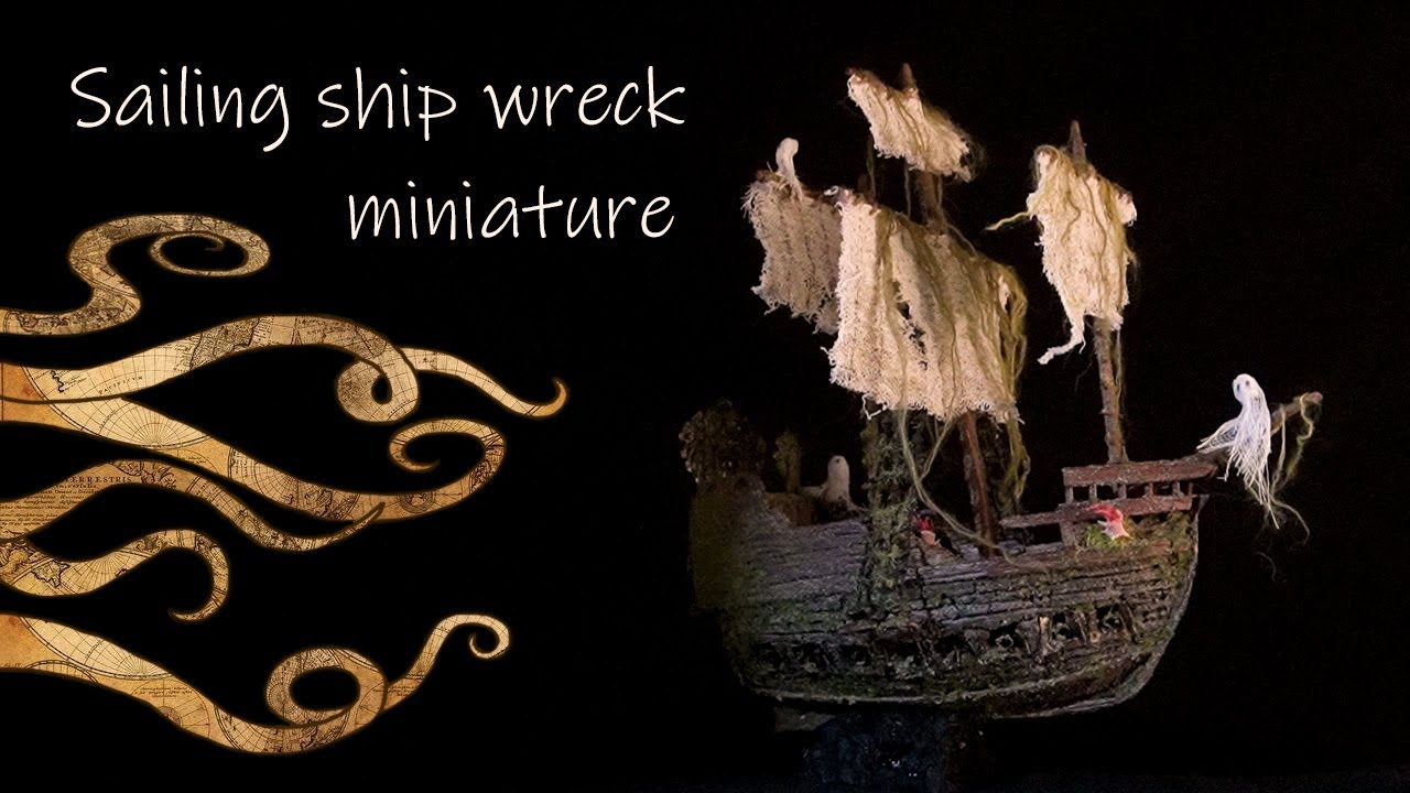 I made a miniature sailing ship for my lady Kraken