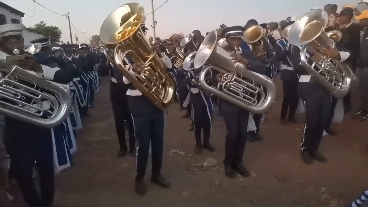St James  Fanfare band ⚪🔵⚪ Musichlophe @St Paul Headquarters oct 2024🔥🔥 Ho fedile 🔥🔥🔥🔥departure