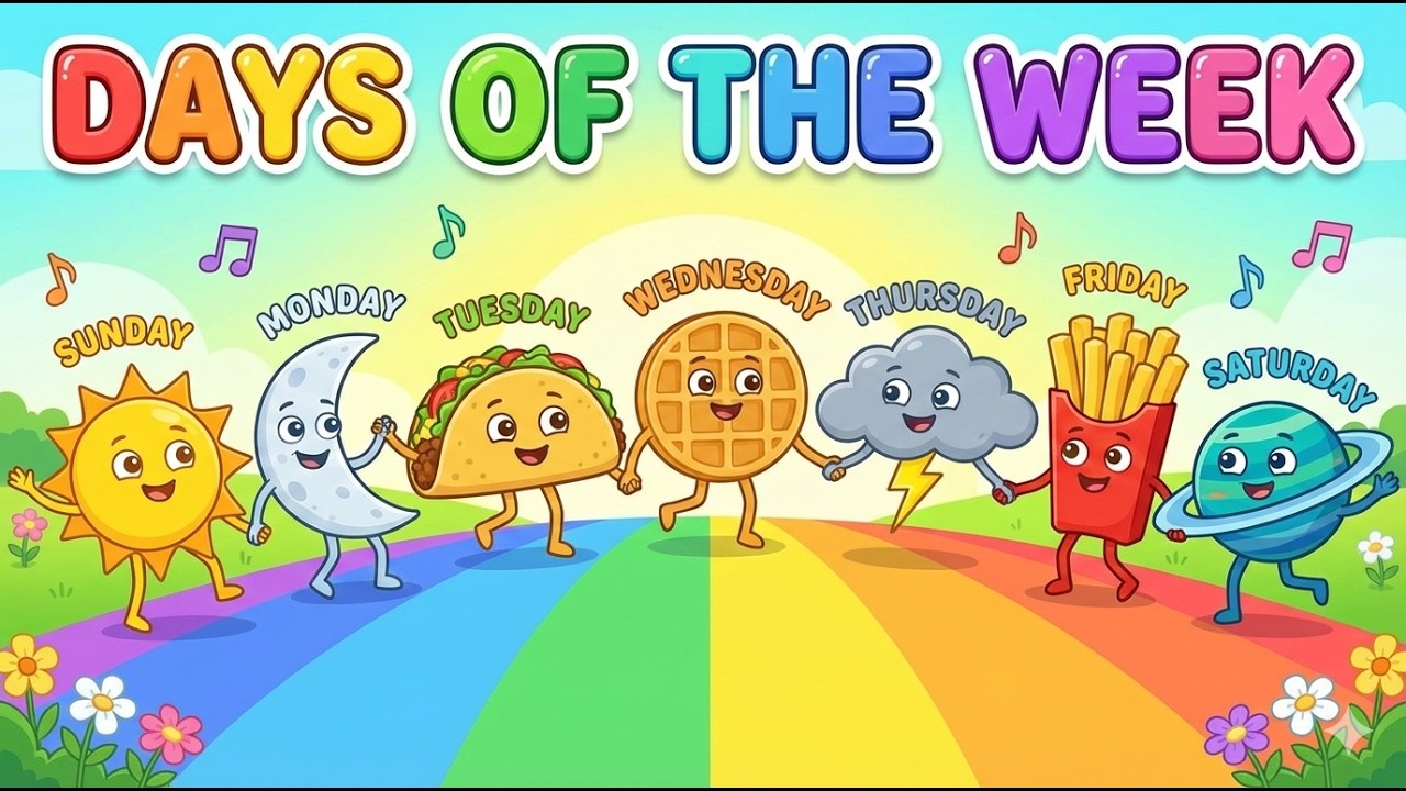 Days of the Week Song 🌈 | Learn Monday to Sunday | Fun & Educational |Oi Rhyme.