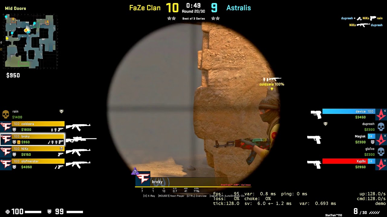 Astralis vs Faze broky teamkill round from Faze POV