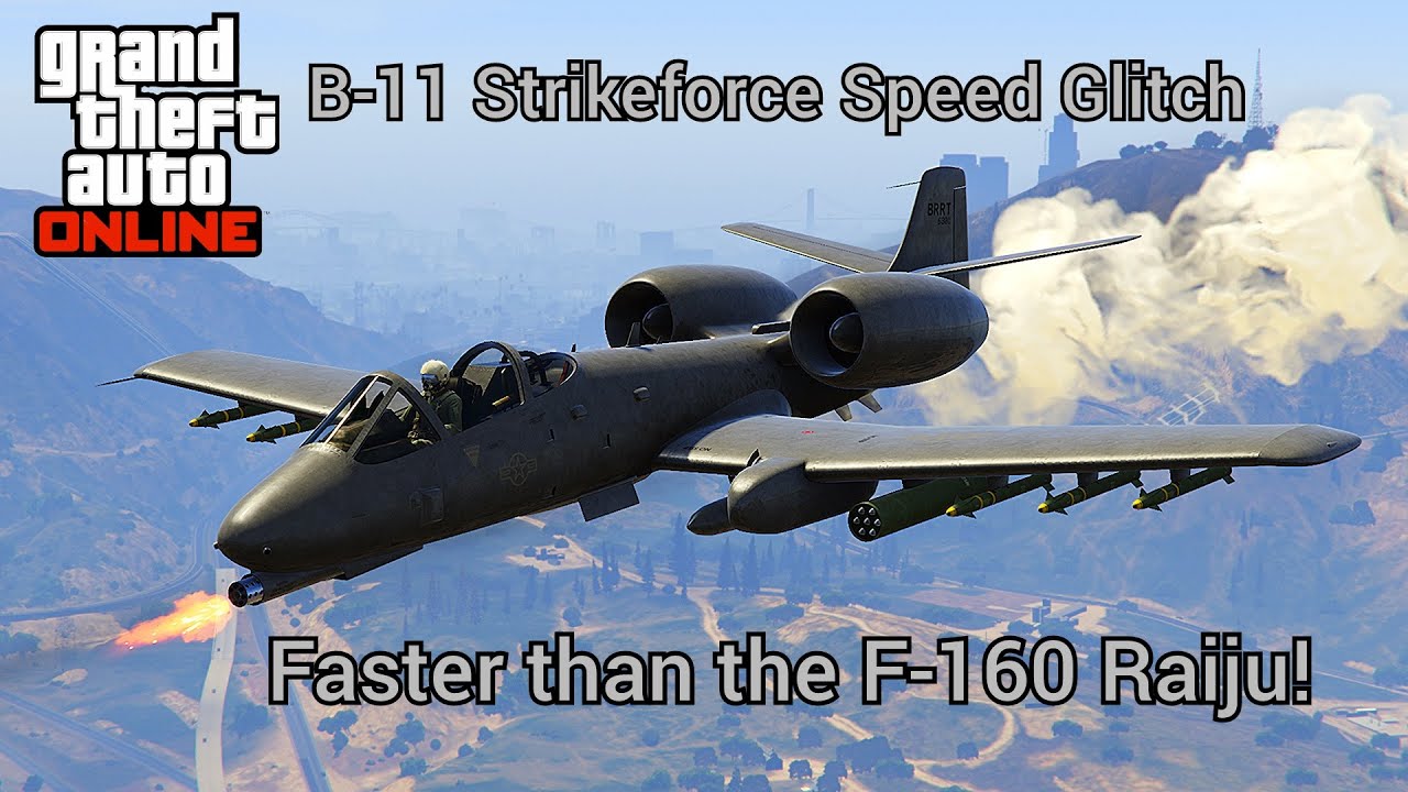 B-11 Strikeforce Speed Glitch &ndash; Faster than the F-160 Raiju! (GTA Online)