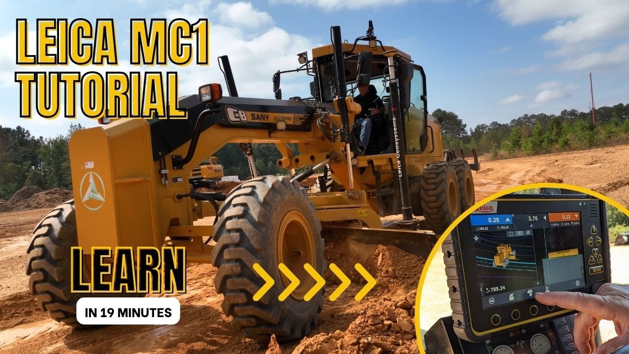 GPS MACHINE CONTROL MADE EASY | Leica MC1 Tutorial