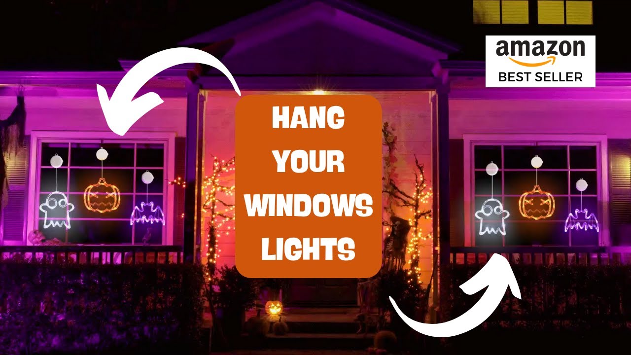 How to Hang your Windows Lights (Halloween 2023 on Amazon) - Home Decor Ideas