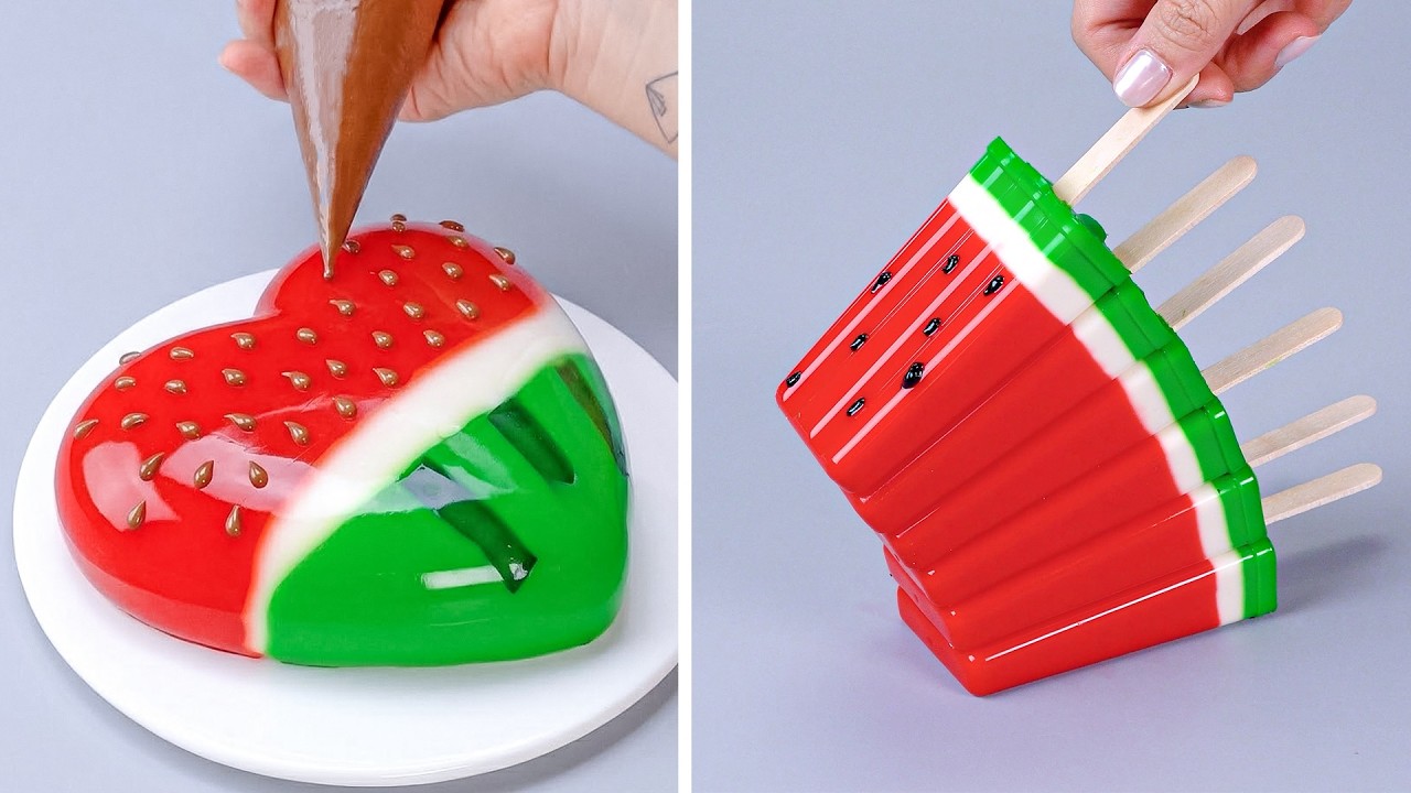 Top Delicious Watermelon Cake Recipes | How To Make Beautiful And Relaxing Fruit Jelly Desserts