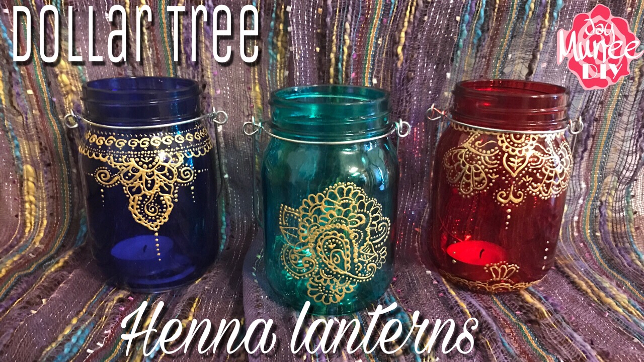 Dollar tree DIY Henna Lanterns - Moroccan Lanterns