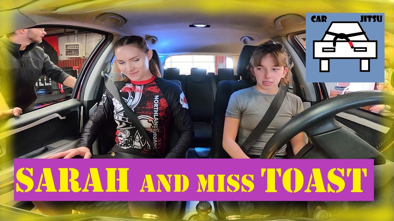 Car Jitsu III: Sarah and Miss Toast (white belts)