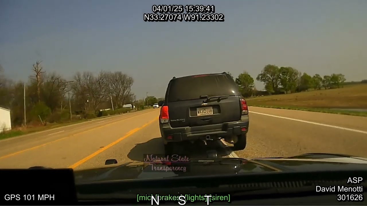 Pursuit/Felon US-278/82 Lake Village Chicot Co Arkansas State Police Troop F Traffic Series Ep. 1444