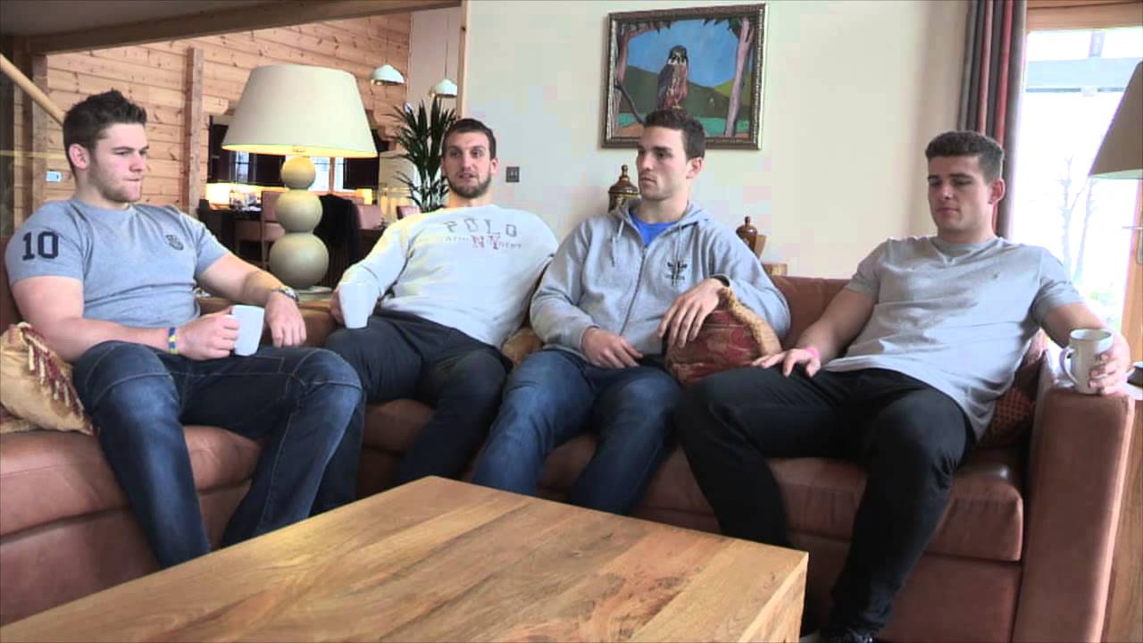 Sam Warburton, George North, Dan Lydiate and Scott Williams enjoy break at Hunter Lodges