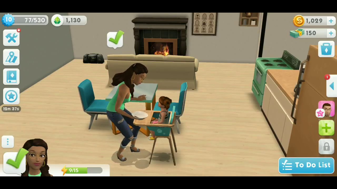 Sims mobile game play #3 the baby ages up to toddler!👨‍👩‍👧👶🏾