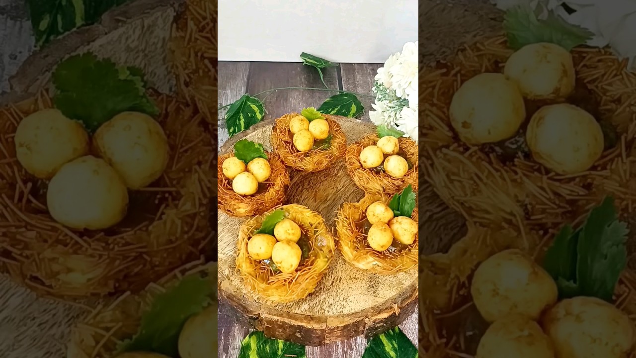 Bird's Nest 😋🔥 New Snack Recipe #birdsnest #viral #snacks #fyp #fypシ #aloorecipe