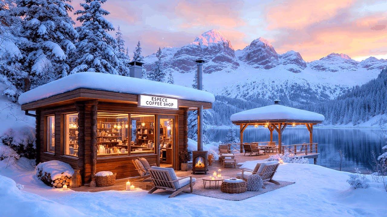 Coffee Shop Bossa Nova Jazz with Fireplace | Smooth Sounds for Study 7
