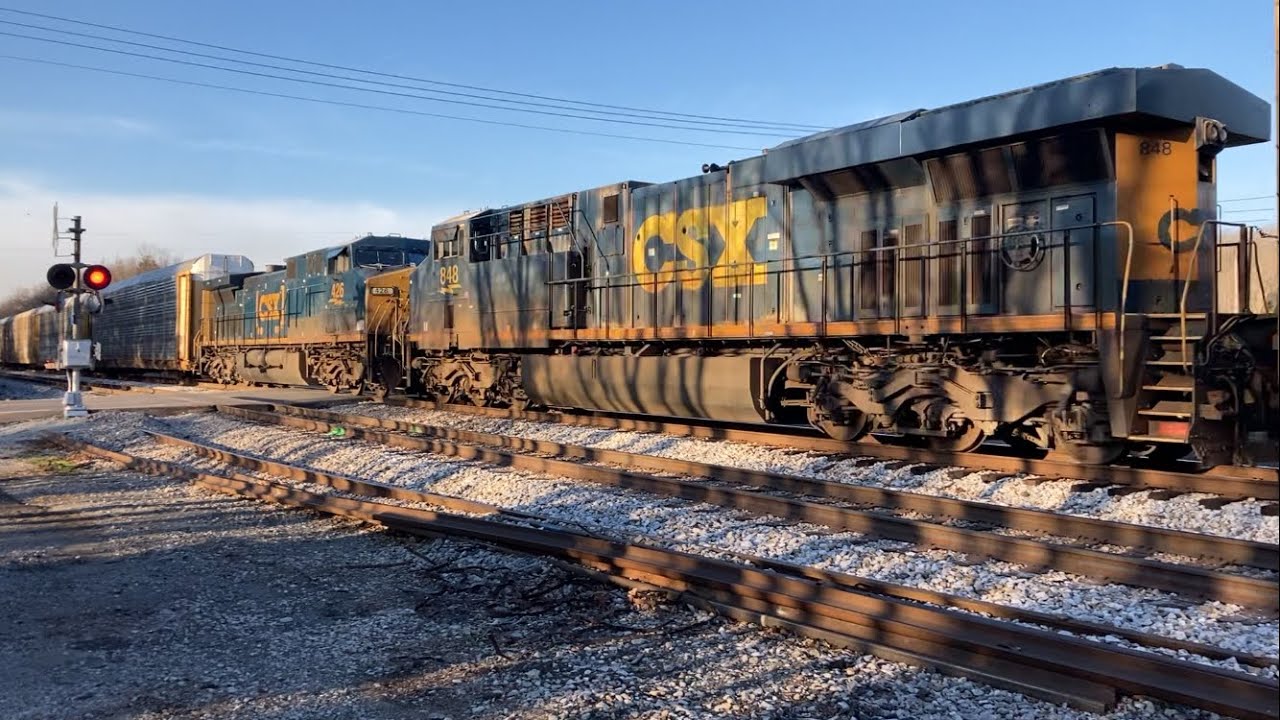 CSX Intermodal/Autorack Train In Arrington TN