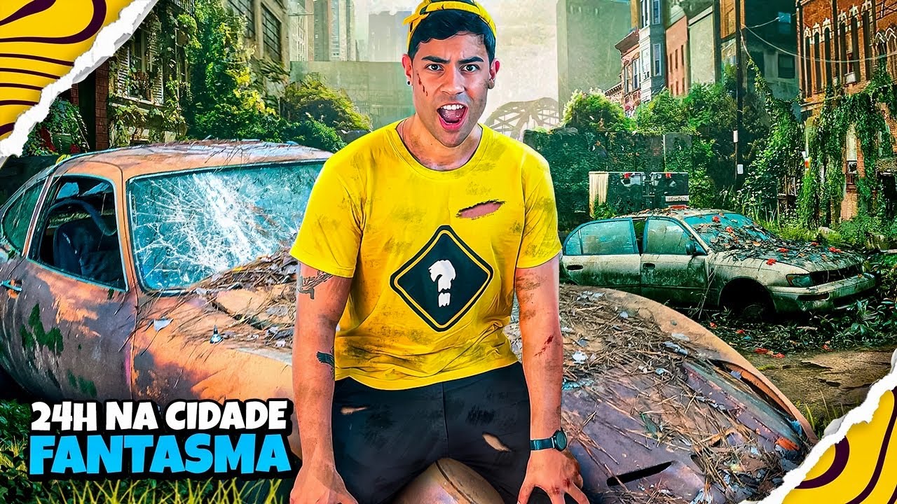 24 HORAS EM UMA CIDADE ABANDONADA ASSOMBRADA!