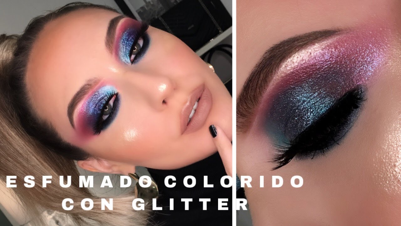 MAQUILLAJE ESFUMADO COLORIDO CON GLITTER / TÉCNICA BRASILERA | Melina Quiroga Makeup