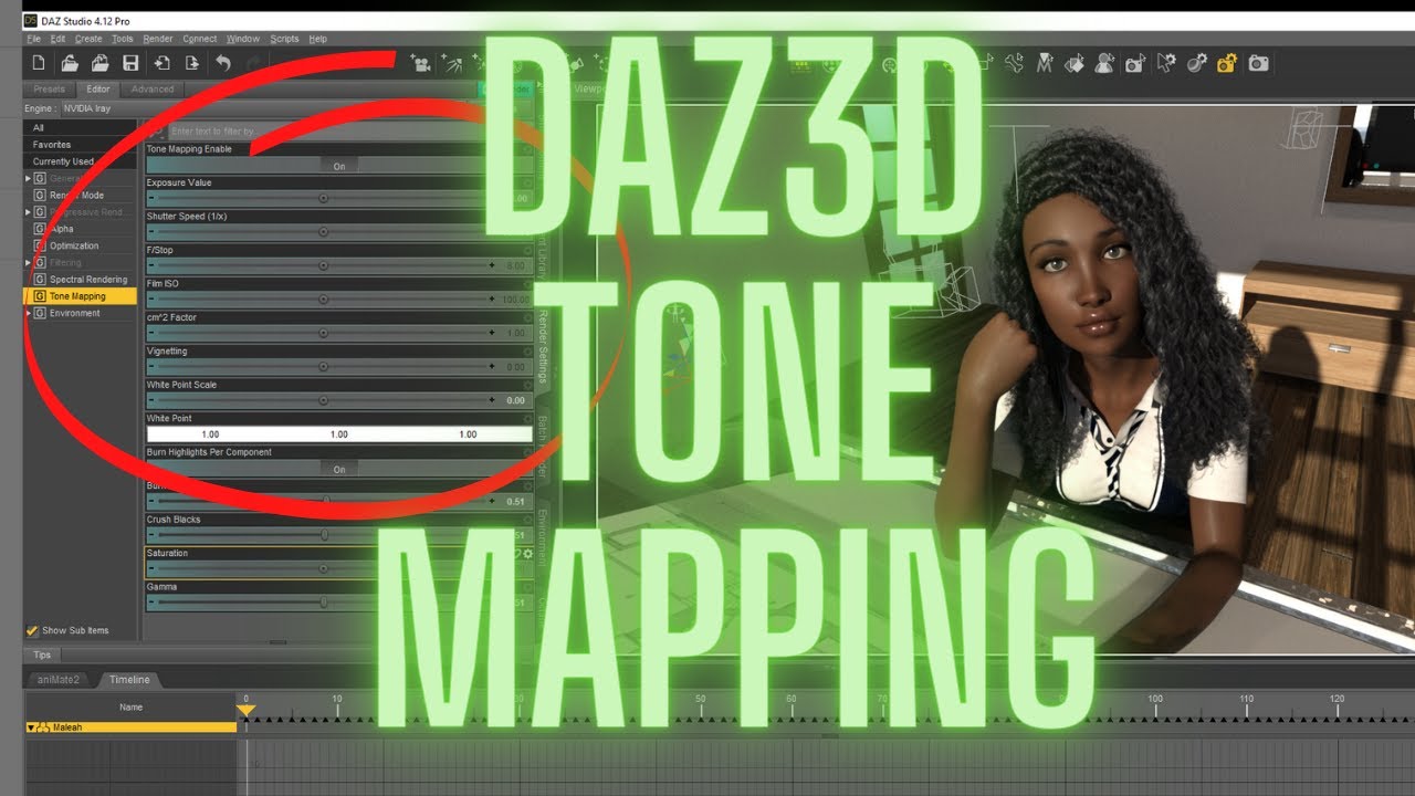 Daz3d Tutorial | How To Use Tone Mapping