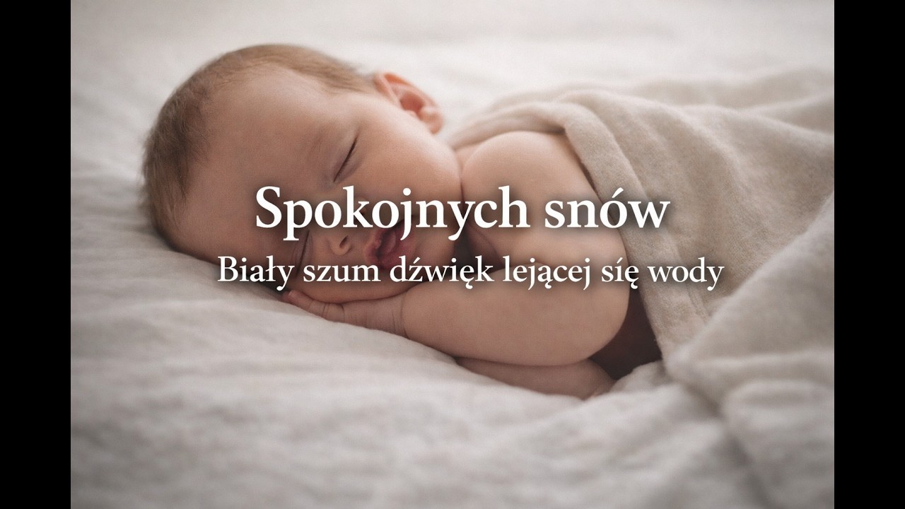 Biały szum 5 godz. dźwięku lejącej wody Baby sleeps for 5 hours to the sound of running water