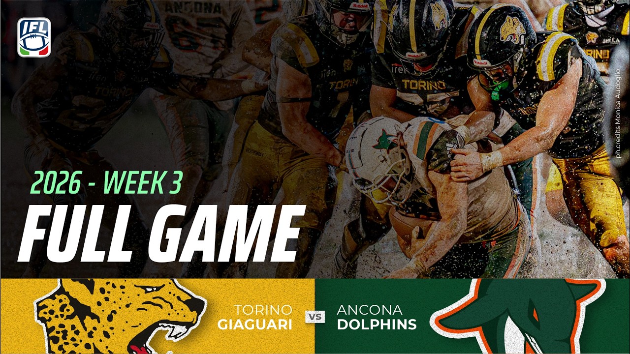 IFL 2026: Giaguari Torino vs Dolphins Ancona