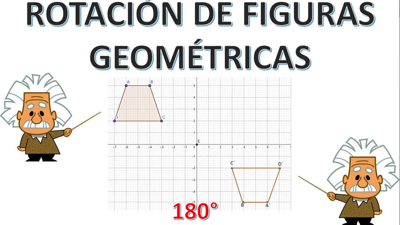 ROTACIÓN DE UN CUADRILATERO 180° EN EL PLANO CARTESIANO #planocartesiano #geometria #rotación