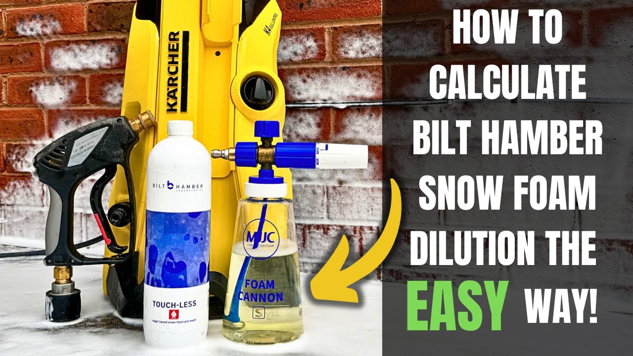 How To Calculate Bilt Hamber Snow Foam Dilution PIR % | Touch-Less & Auto Foam