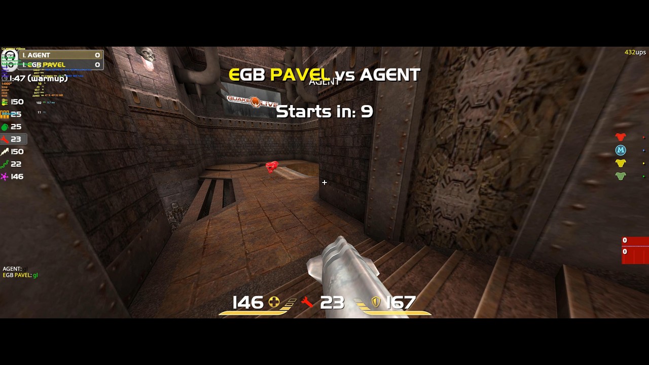 Quakelive 250 fps league / 4th season (2025-26) / Week 11 / Pavel vs Agent @ Battleforged