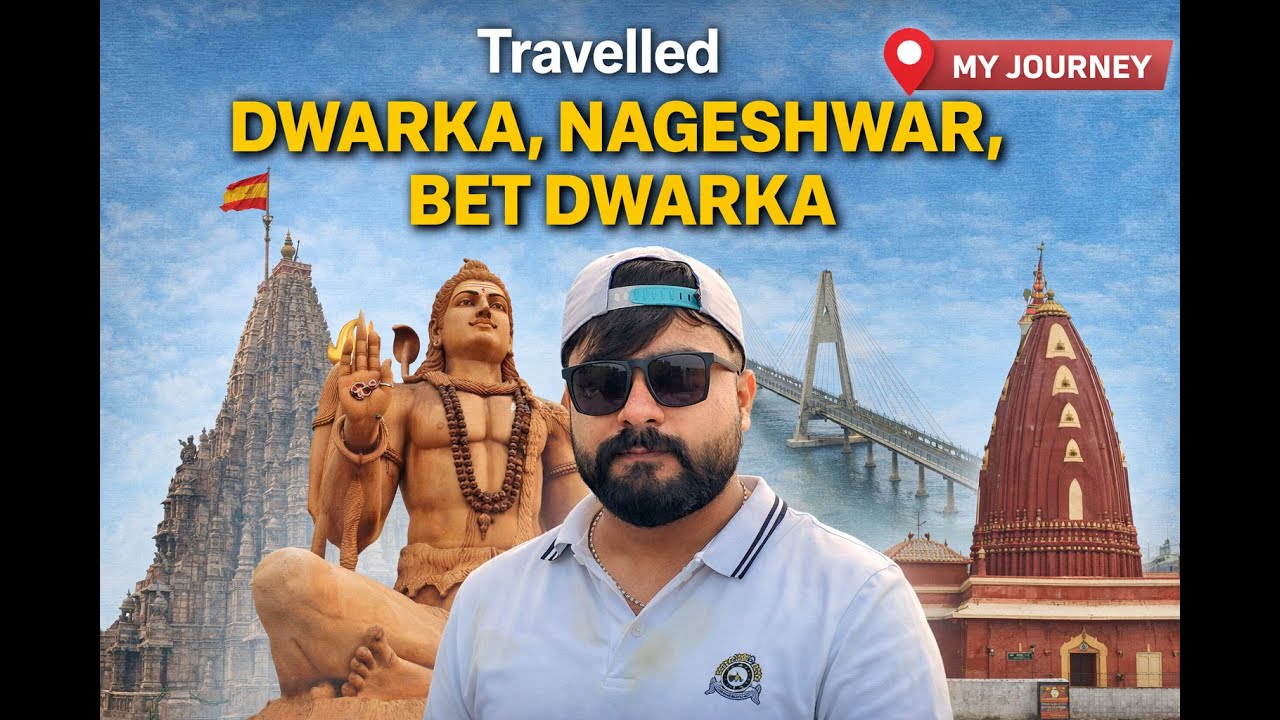 Exploring Dwarka on Scooty 🛵 | Bet Dwarka, Nageshwar, Sudarshan Setu & More...