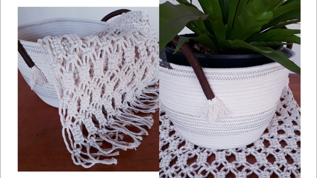 Tutorial | Trilho de mesa em macramê