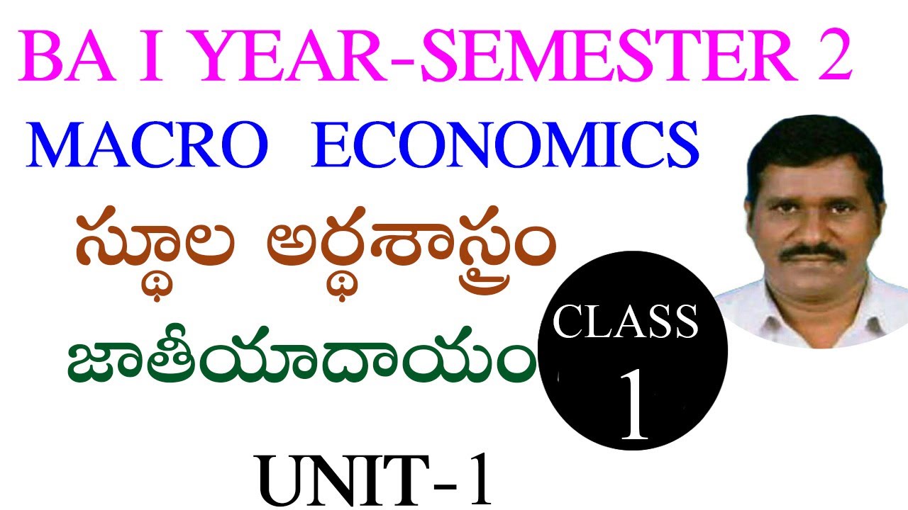 National income definitions TM  ||  BA 1 year, semester 2 ||Macro  economics  ||unit -1