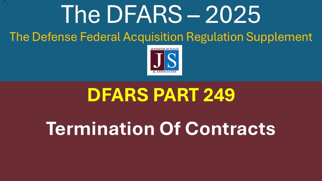 2025  DFARS Part 249, Termination of Contracts