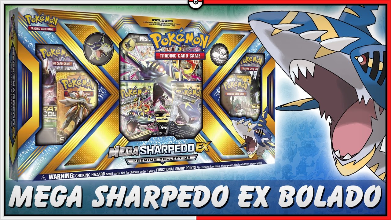 5º POKÉMON TCG - UNBOX MEGA SHARPEDO EX PREMIUM COLLECTION INSANO