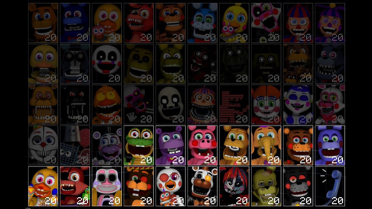 Ultimate Custom Night - Adventure Animatronics (50/50) (Mod) FNAF FFPS