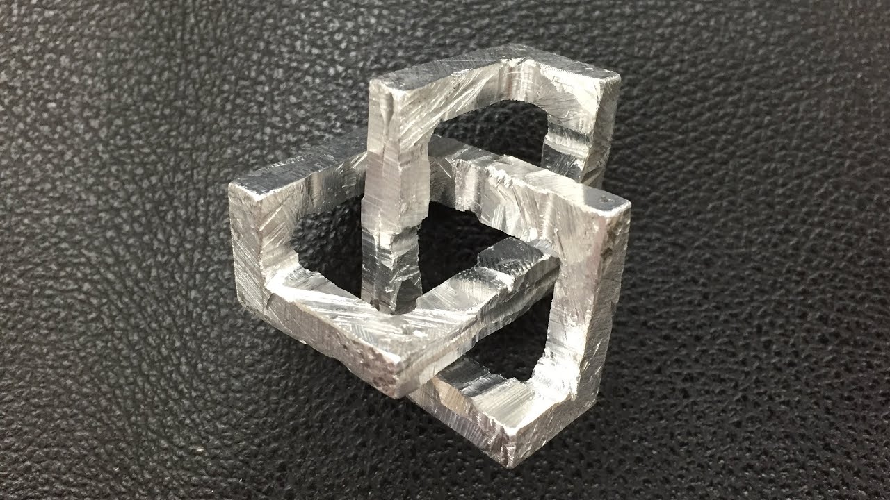 Aluminum Cubic Trefoil Knot (Inspired by Pocket83)