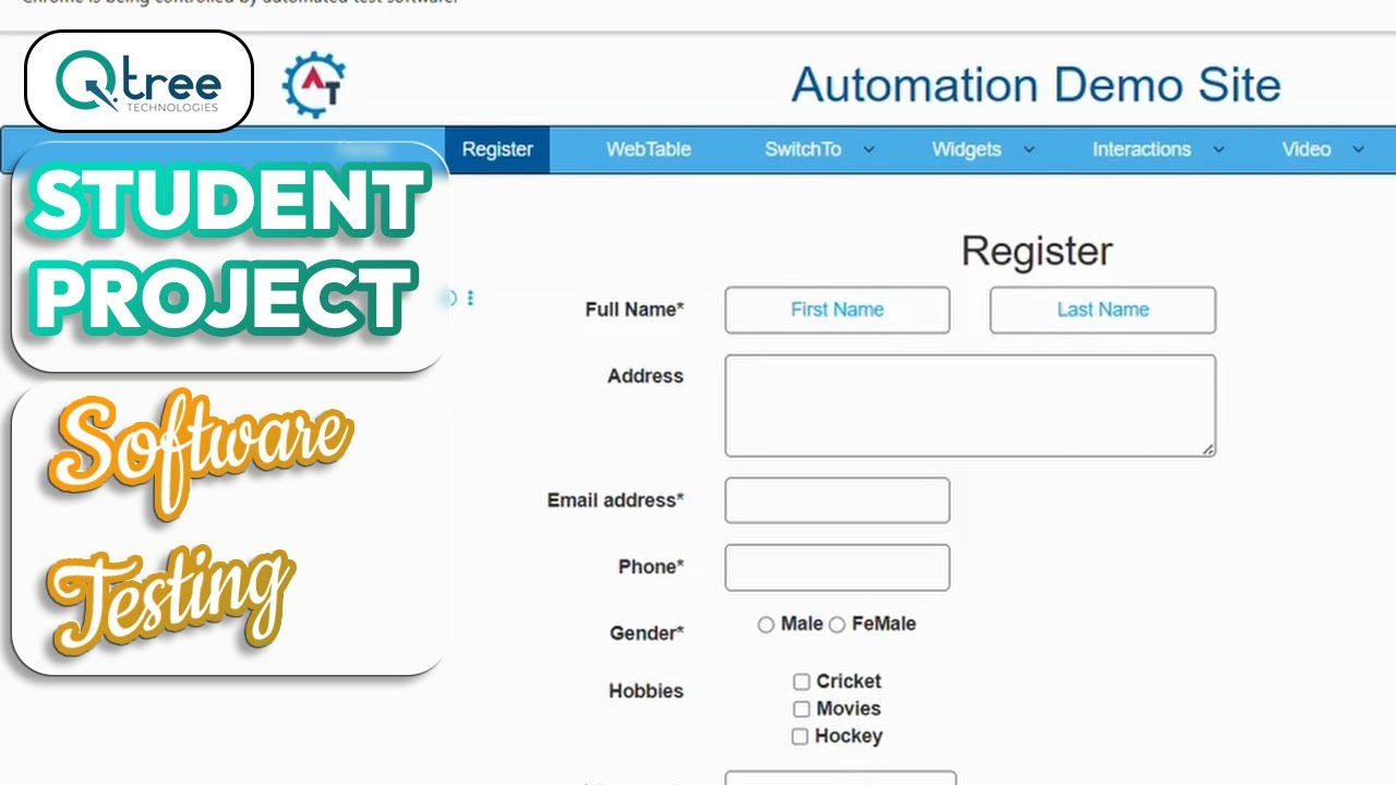 Demo Site Automation Framework 🚀 | Software Testing Student Project | Jayaramalakshmi | Qtree