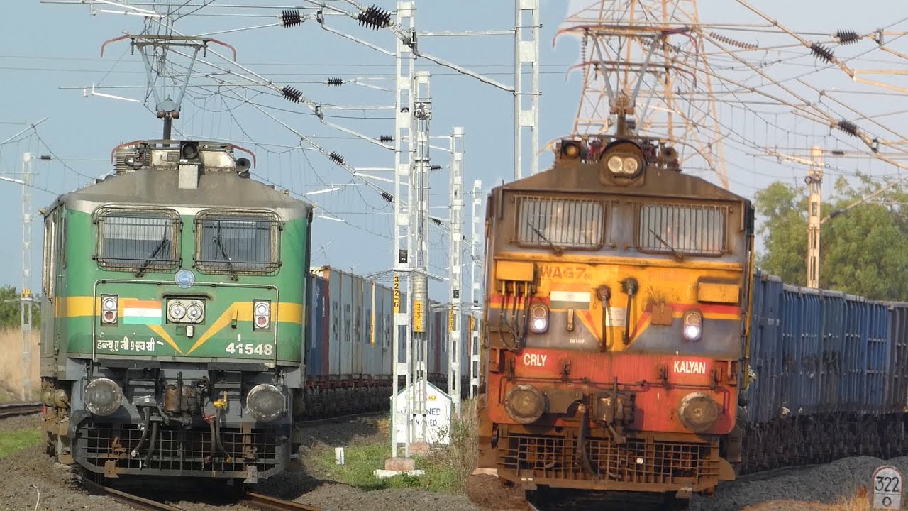 Electric Goods Train in India | Malgadi Train Video | Freight Train Videos | Indian Railways